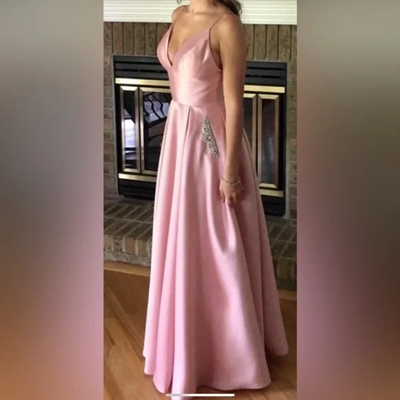 open lace back dress Sherri Hill Strapless Satin Corset Prom Dress 56161 Red / 18 main image 0